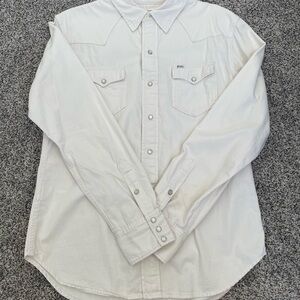 Ralph Lauren white Casual Pearl Snap Button Down Shirt